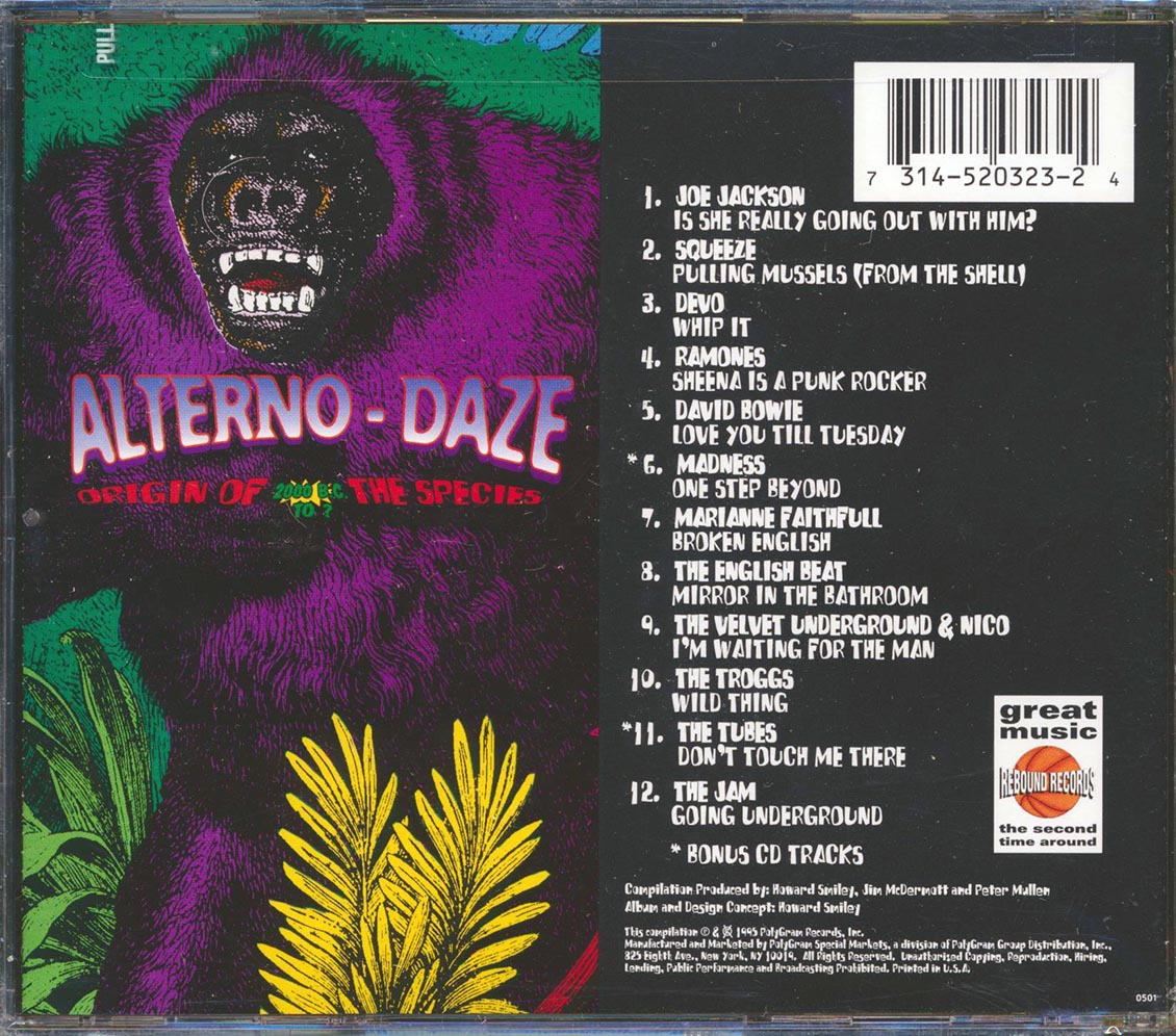 Devo, The Tubes, The Ramones, David Bowie, Etc. - Alterno Daze: Origin Of The Species