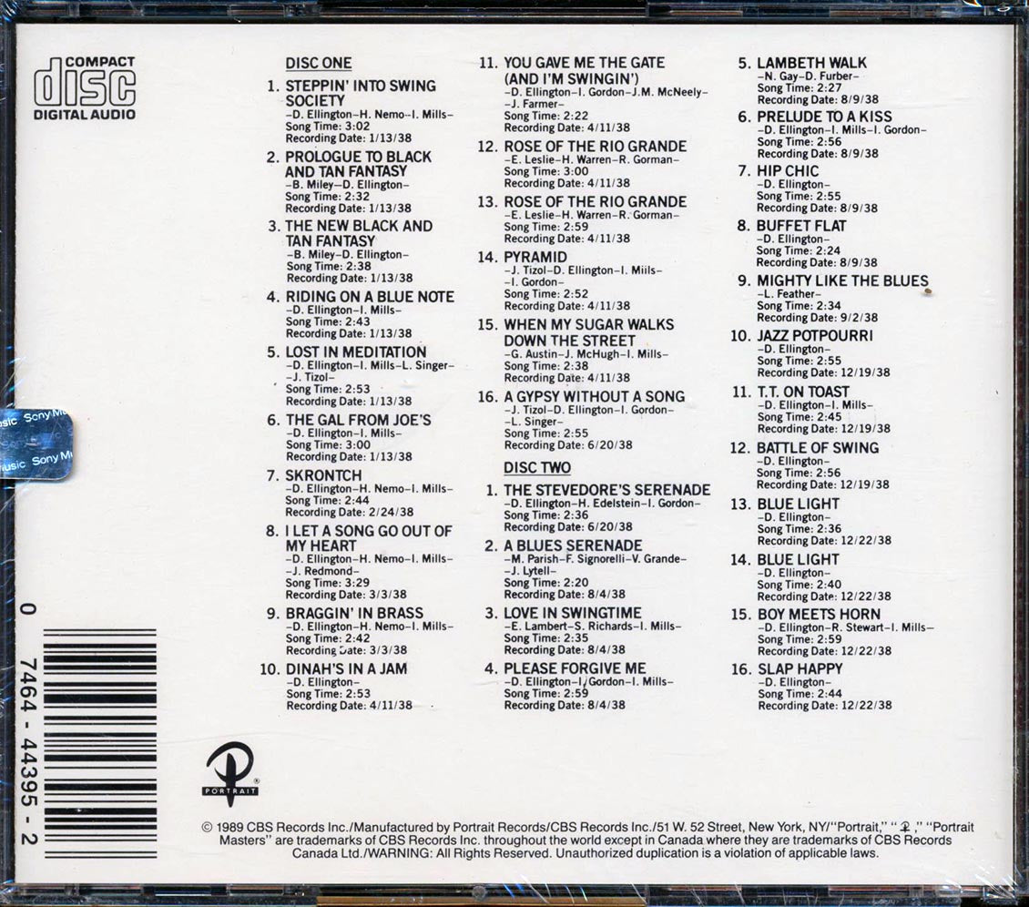 Duke Ellington - Braggin' In Brass: The Immortal 1938 Year (32 tracks) (2xCD)