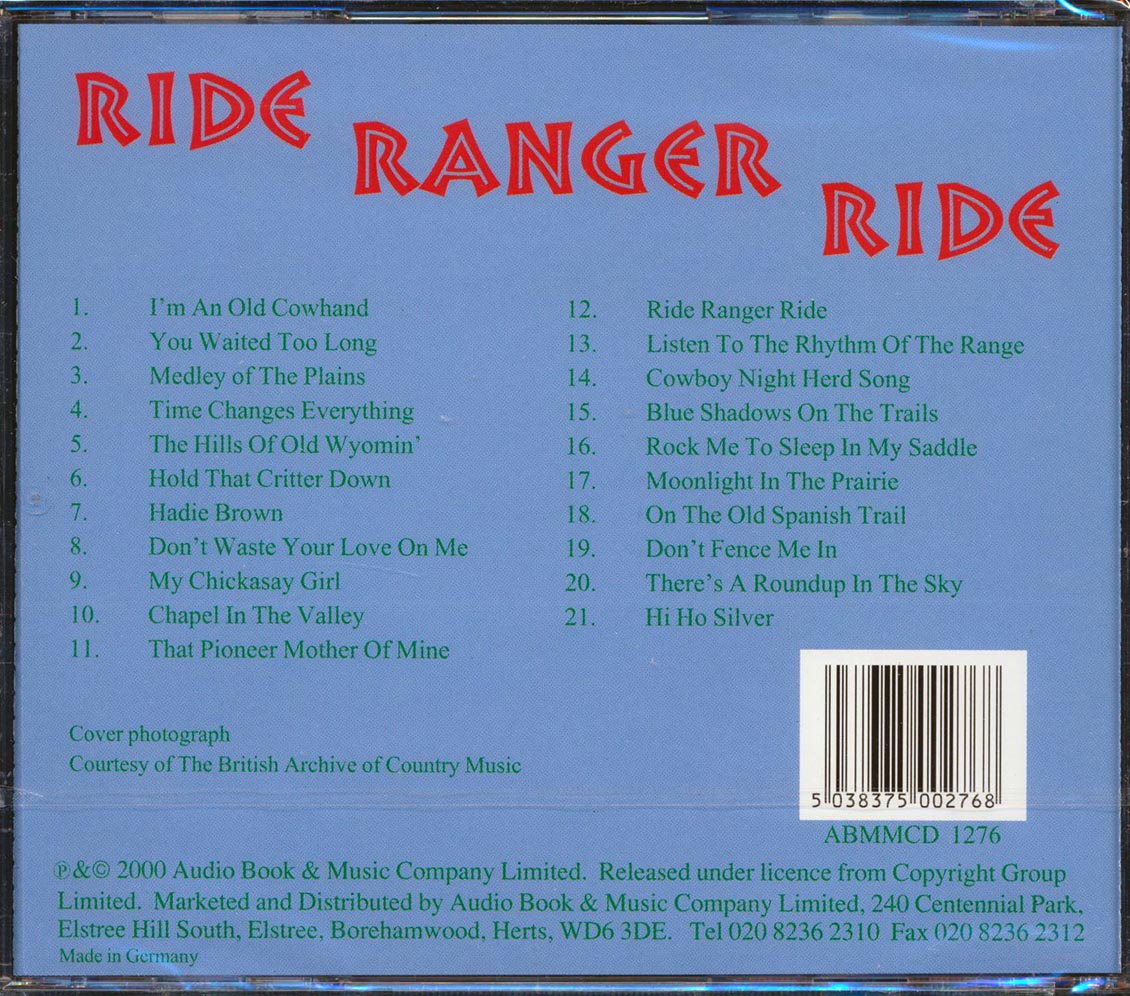 Roy Rogers - Ride Ranger Ride (21 tracks)