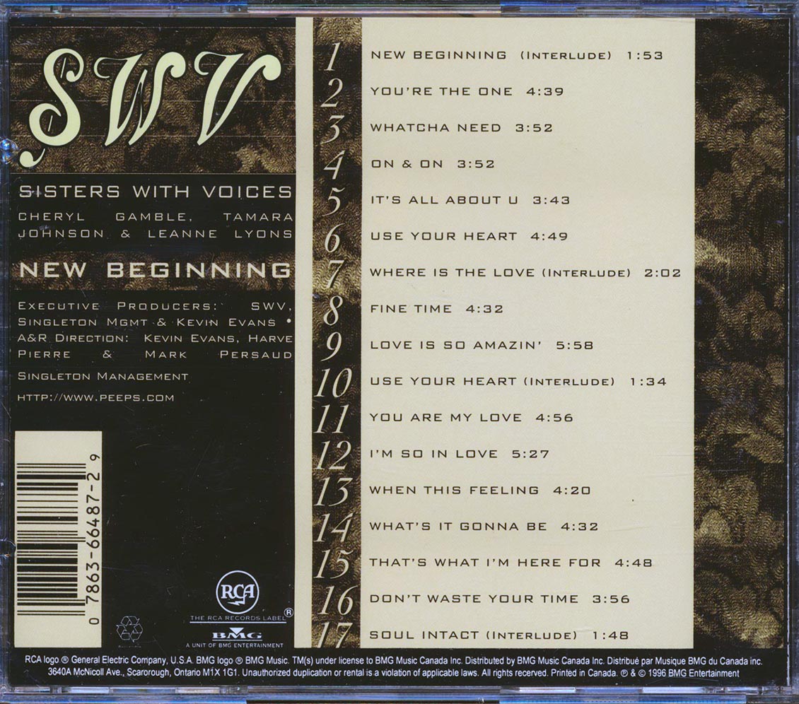 SWV - New Beginning (incl. large booklet)