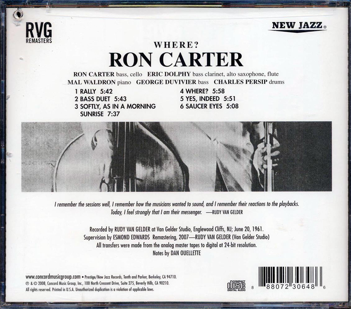 Ron Carter - Where? (marked/ltd stock) (remastered)