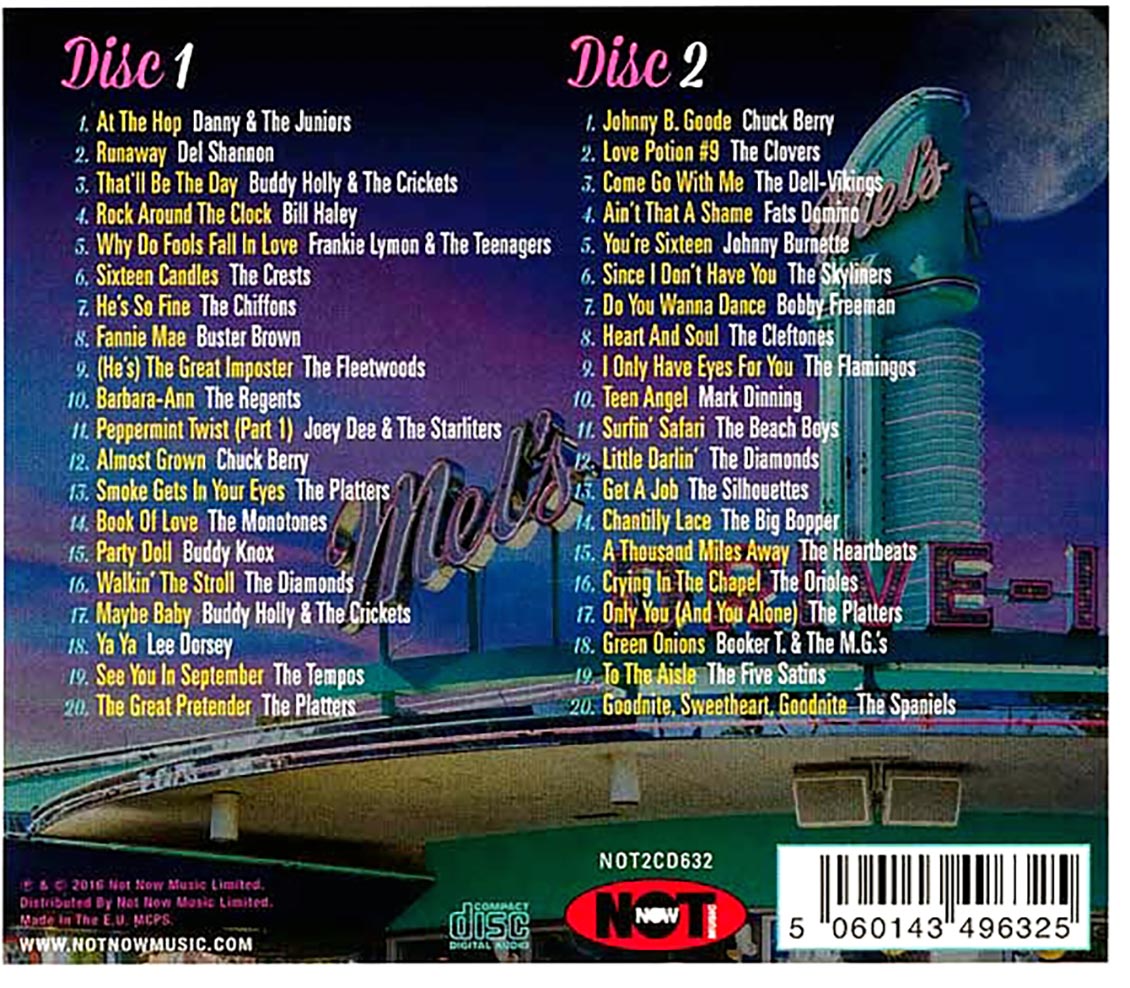 Chuck Berry, Buddy Holly, Del Shannon, The Beach Boys, Etc. - Music That Inspired American Graffiti (40 tracks) (2xCD)