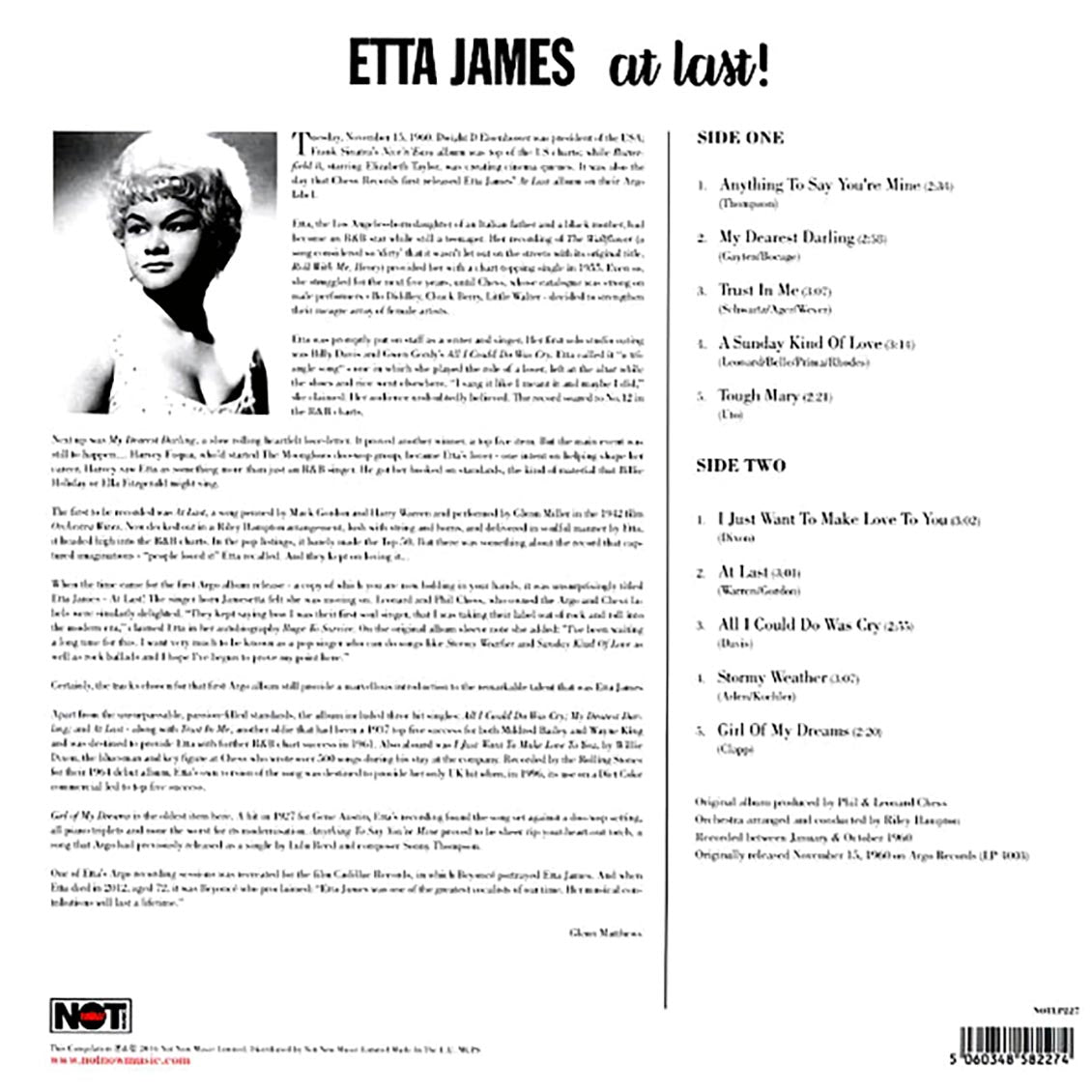 Etta James - At Last! (180g) (colored vinyl)