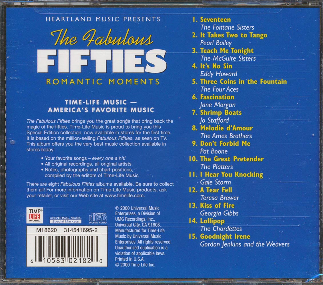 Pearl Bailey, Four Aces, Platters, Etc. - The Fabulous Fifties: Romantic Moments