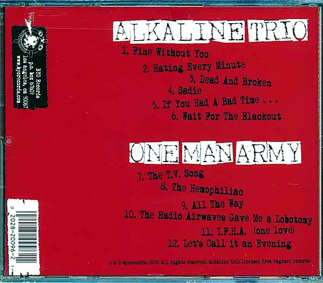 Alkaline Trio, One Man Army - BYO Split Series Volume 5
