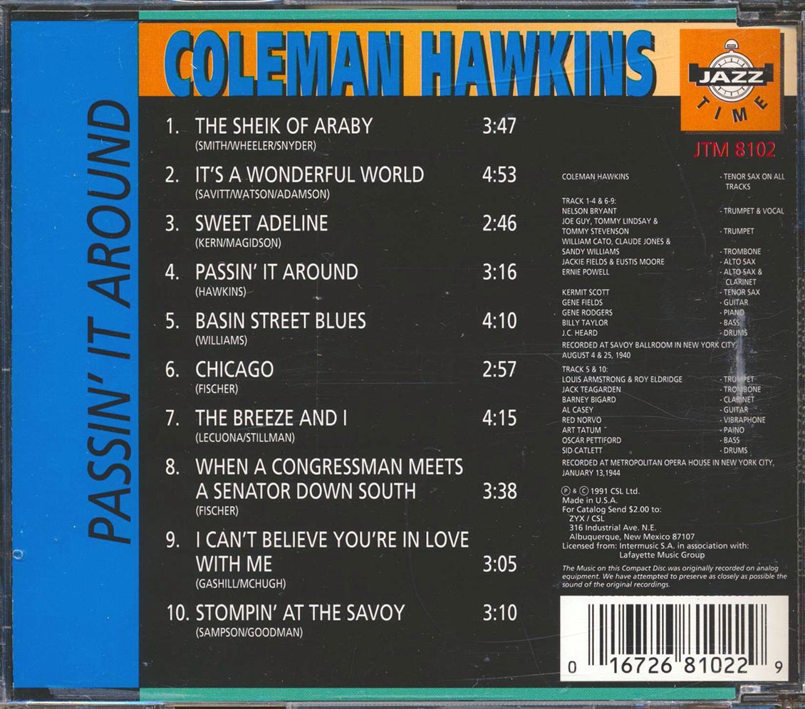 Coleman Hawkins - Passin' It Around