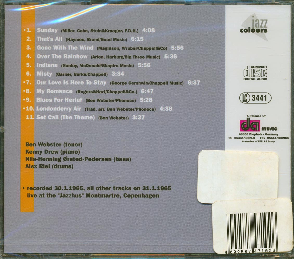 Ben Webster - Live At The Jazzhus Montmartre Volume 1