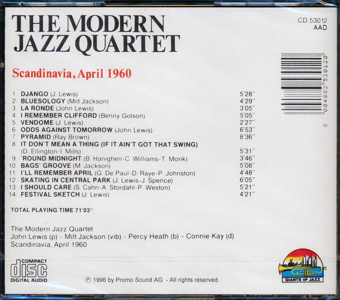 The Modern Jazz Quartet - In Concert: Scandinavia April 1960