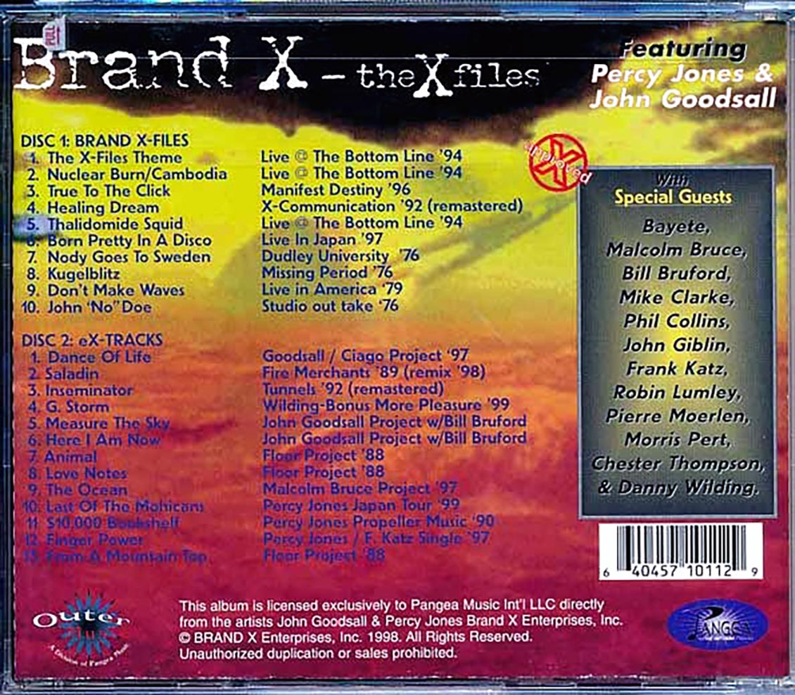 Brand X - The X Files: A 20 Year Retrospective (2xCD) (incl. large booklet)