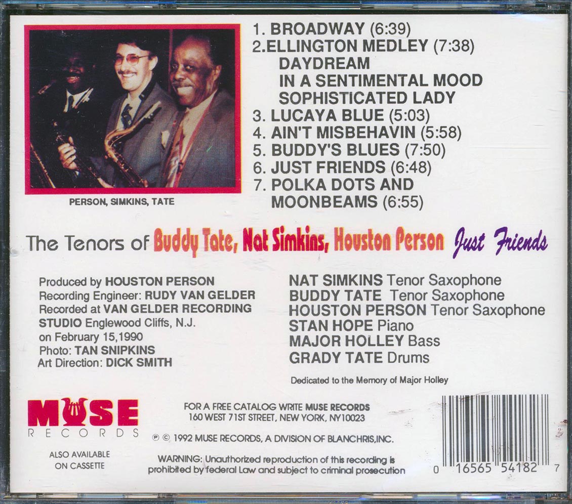 Buddy Tate, Nate Simkins, Houston Person - Just Friends