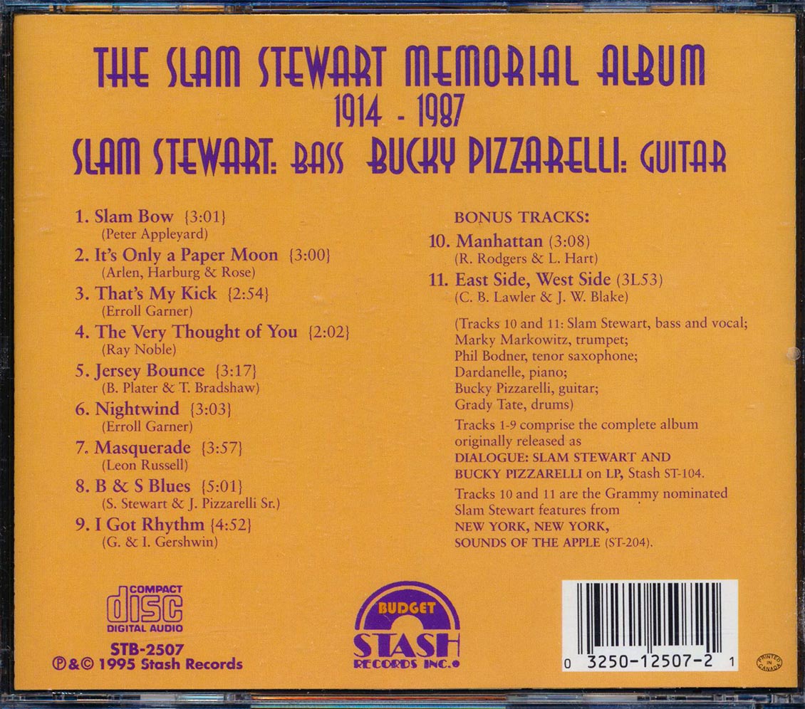 Bucky Pizzarelli, Grady Tate, Phil Bodner, Etc. - The Slam Stewart Memorial Album