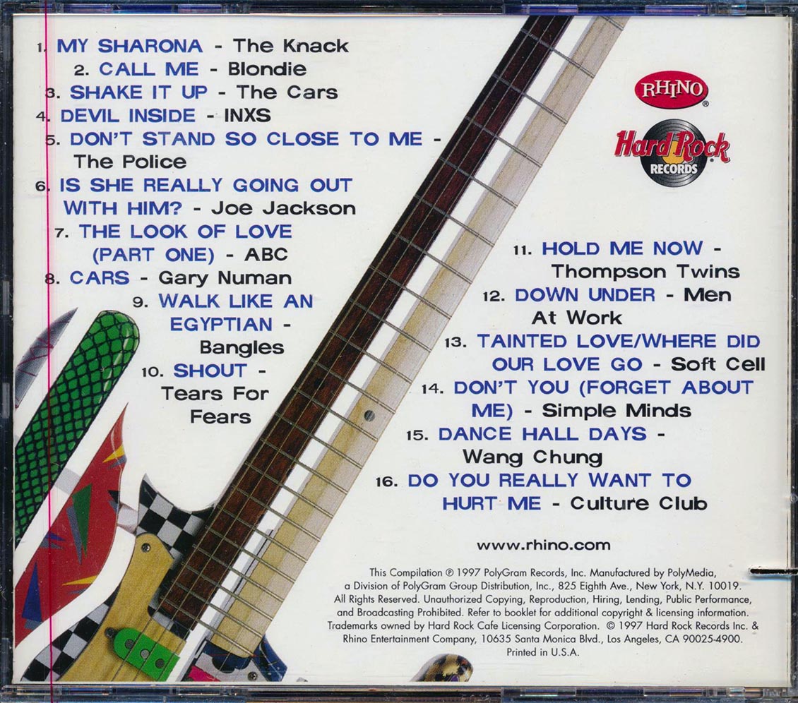 INXS, Blondie, The Knack, The Cars, The Bangles, Simple Minds, Wang Chung, Etc. - Hard Rock Cafe Presents New Wave (marked/ltd stock)