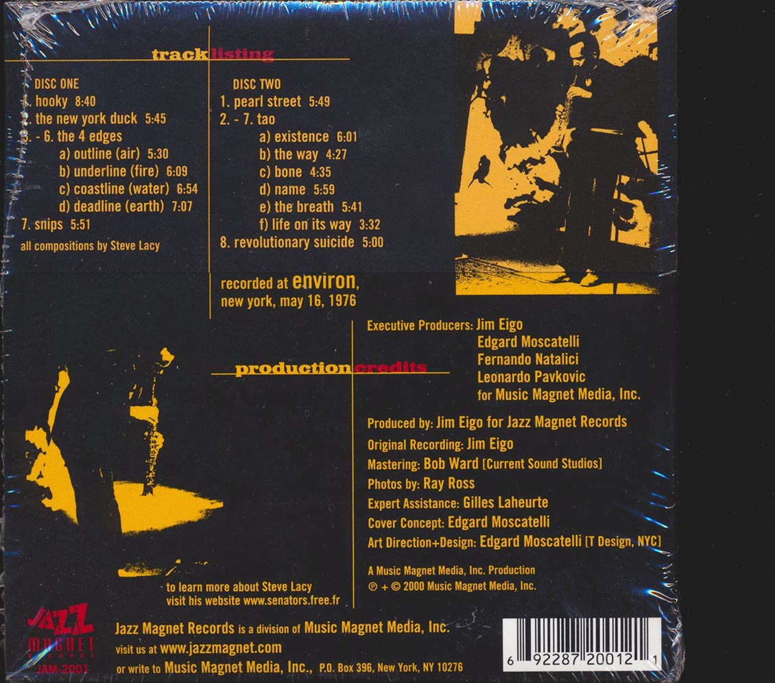 Steve Lacy - Snips: Live At Environ (deluxe mini-LP slipsleeve edition)