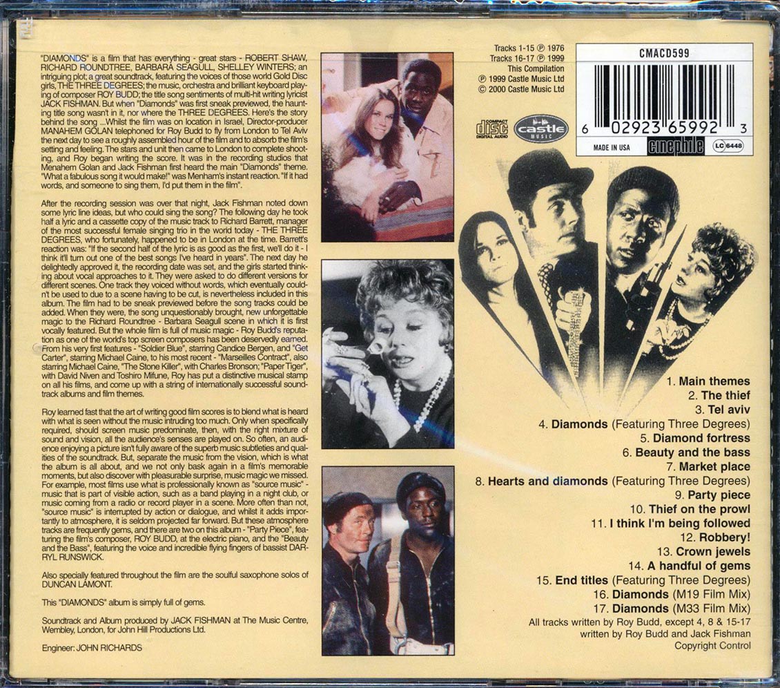 Roy Budd - Diamonds Original Motion Picture Soundtrack