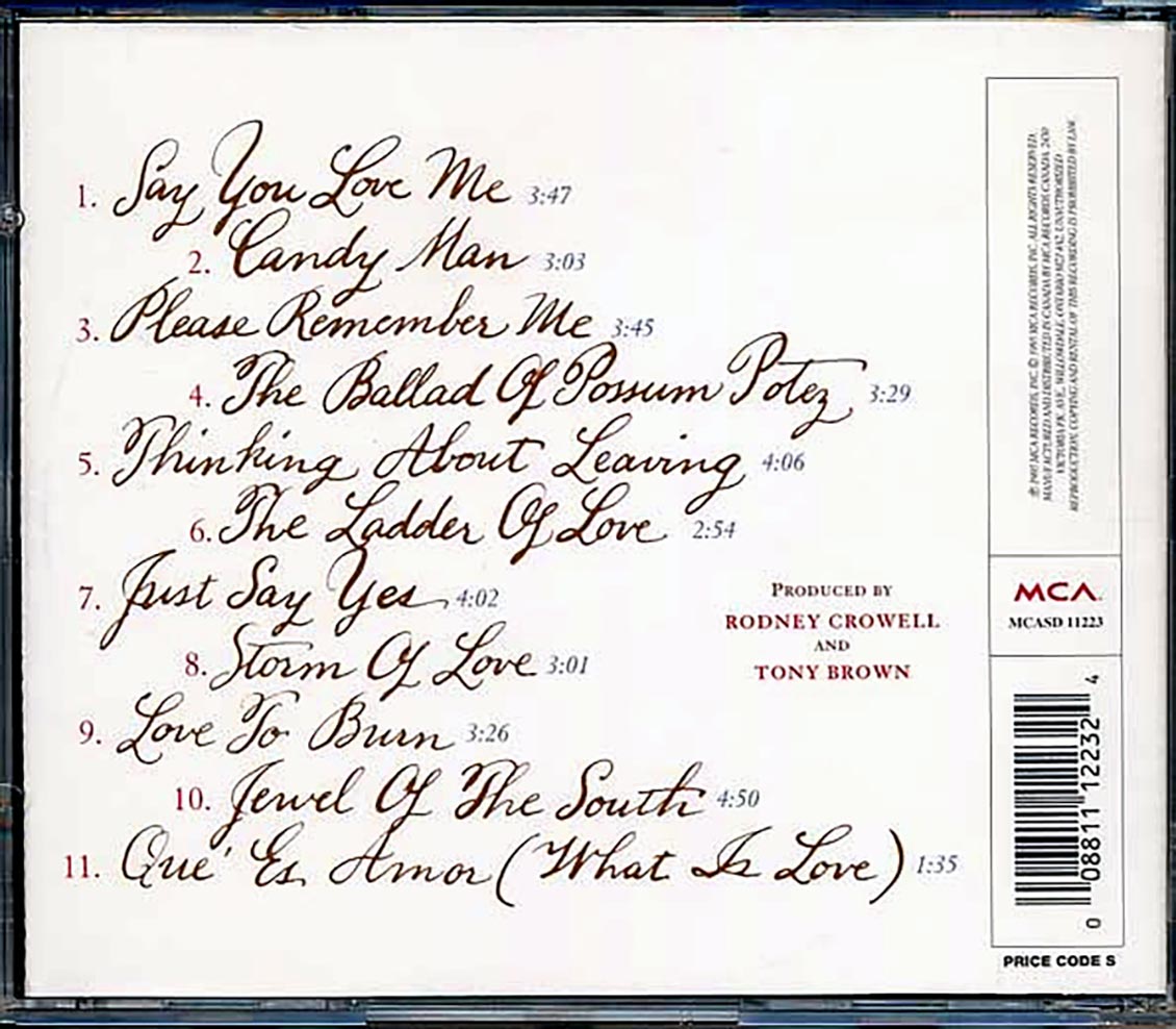 Rodney Crowell - Jewel Of The South (incl. large booklet)