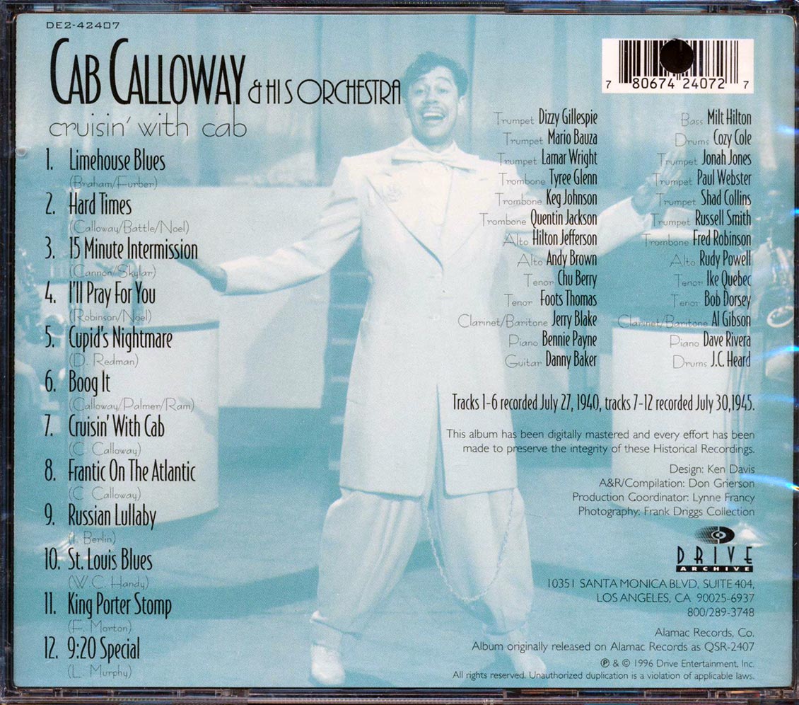 Cab Calloway - Cruisin' With Cab (marked/ltd stock)