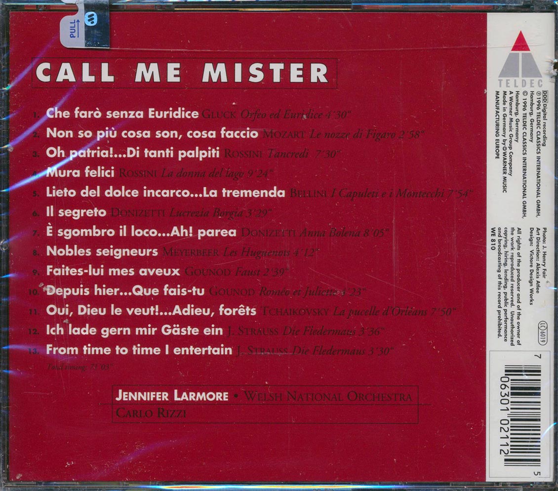 Jennifer Larmore - Call Me Mister (incl. large booklet) (marked/ltd stock)