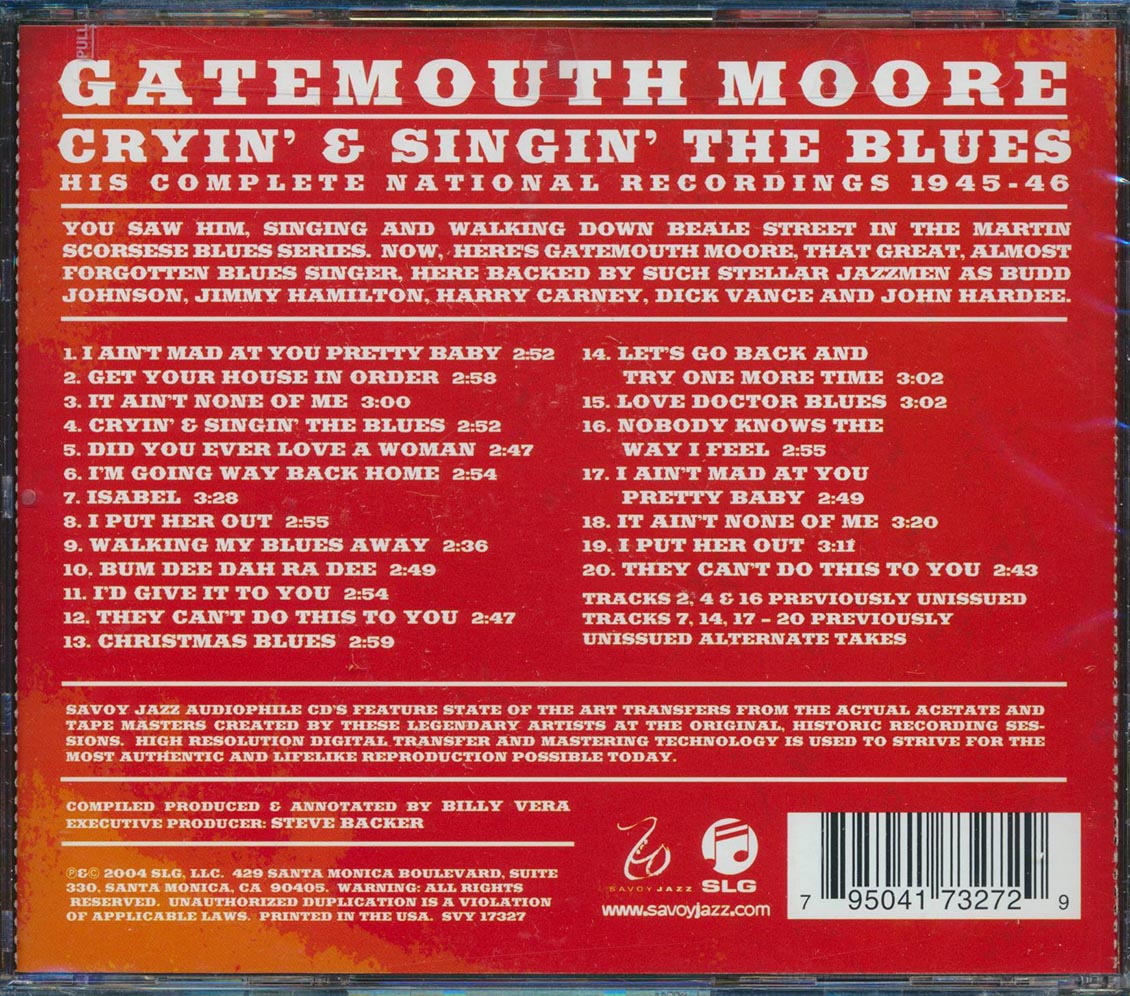 Gatemouth Moore - Cryin' And Singin' The Blues (20 tracks)