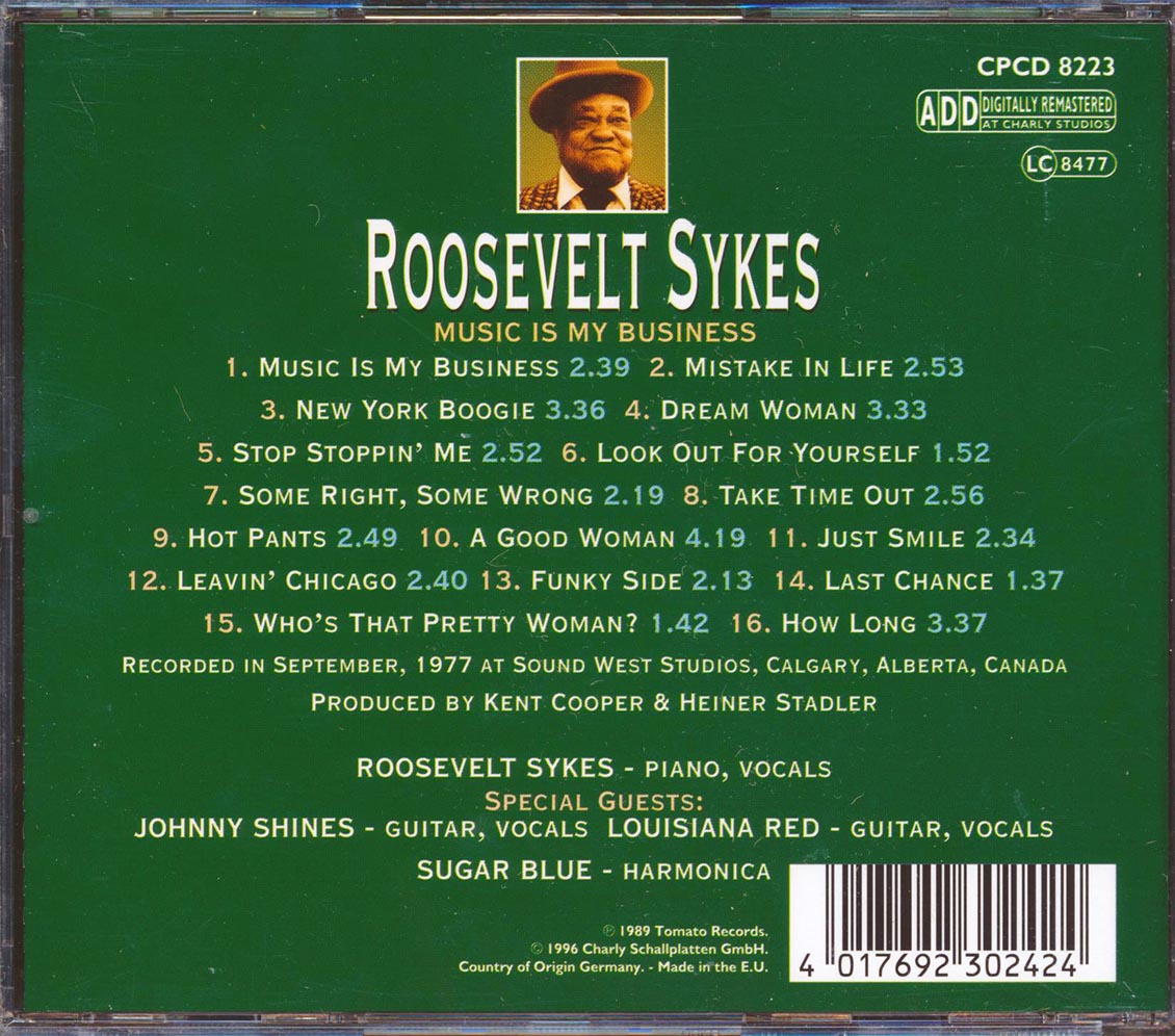 Roosevelt Sykes - Music Is My Business (incl. large booklet)