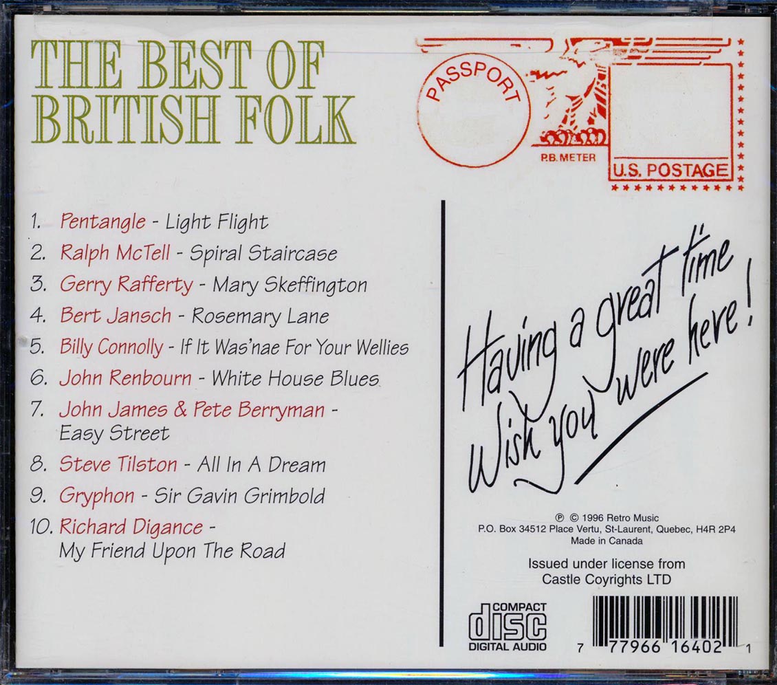 John Renbourn, Pentangle, Bert Jansch, Gerry Rafferty, Etc. - The Best Of British Folk