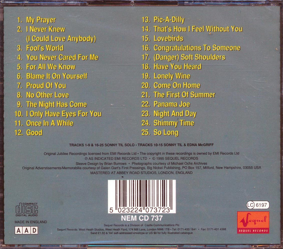 Sonny Til, Edna McGriff - Solo (incl. large booklet)