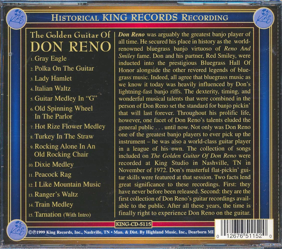 Don Reno - The Golden Guitar Of Don Reno