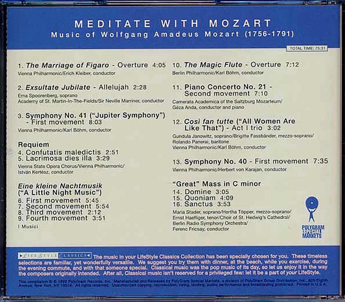 Various - Meditate With Mozart
