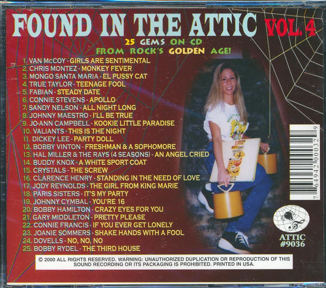 Van McCoy, Chris Montez, Mongo Santa Maria, Fabian, Etc. - Found In The Attic Volume 4: 25 Gems From Rock's Golden Age! (25 tracks)