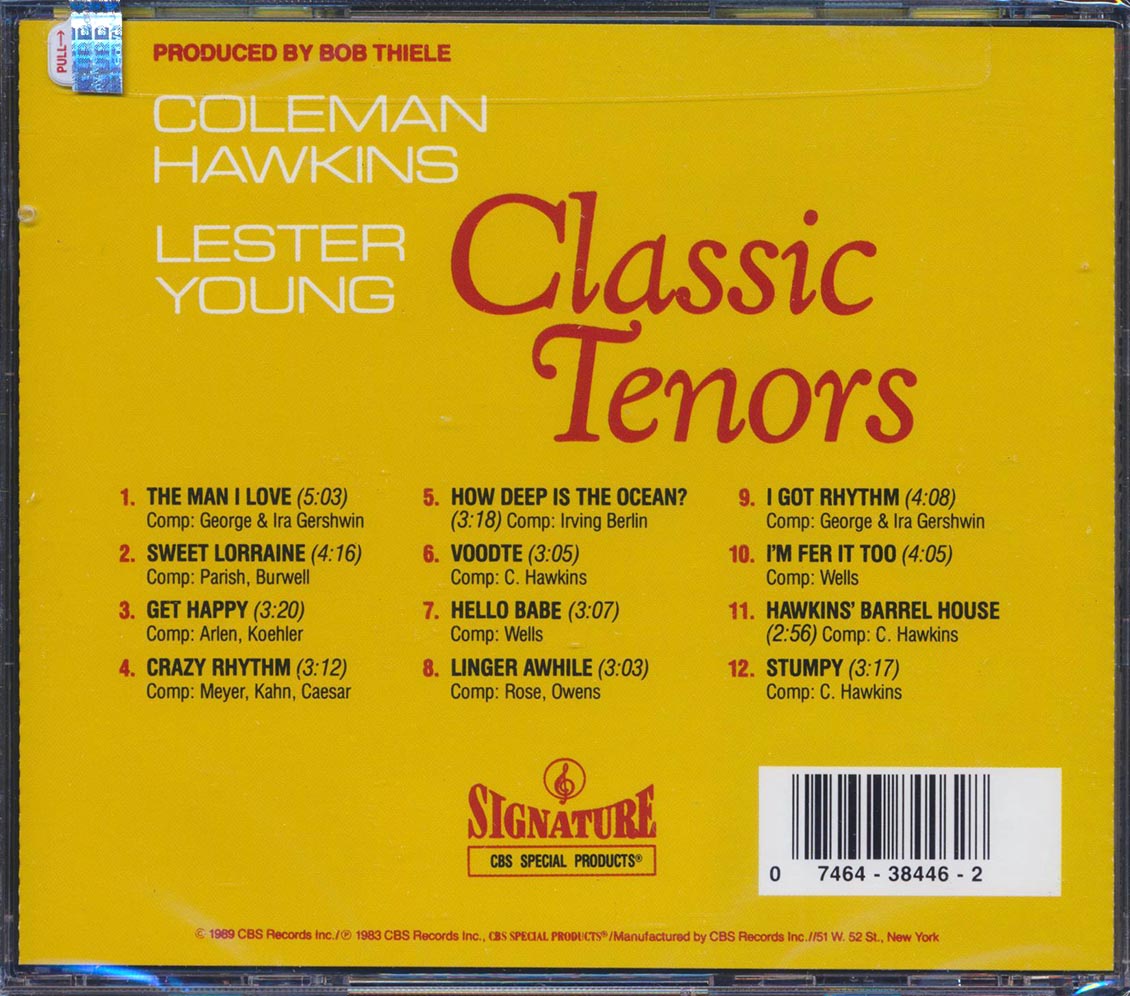Coleman Hawkins, Lester Young - Classic Tenors