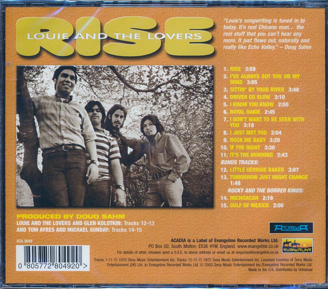 Louie & The Lovers - Rise