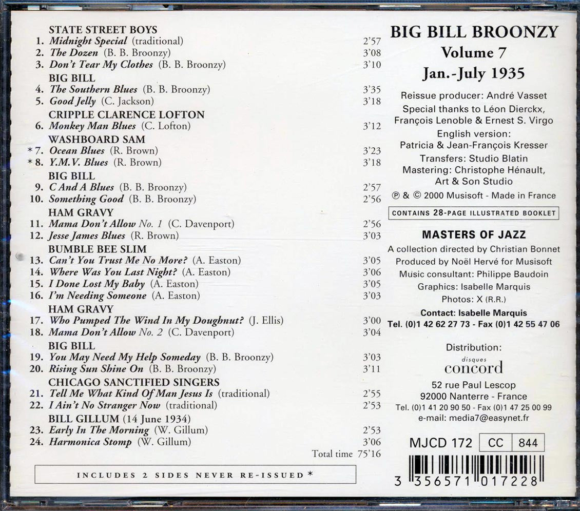 Big Bill Broonzy - Volume 7 1935 Complete Edition (24 tracks) (incl. large booklet)