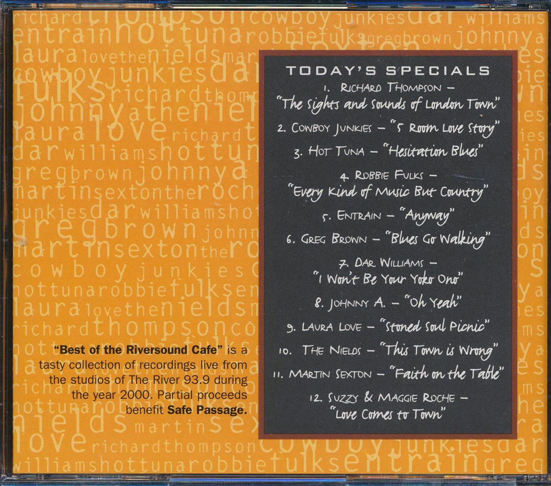 Cowboy Junkies, Hot Tuna, Robbie Fulks, Entrain, Etc. - The Riversound Cafe: Delicious Live Performances From The Studios Of The River 93.9