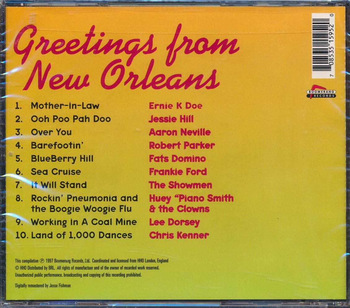Aaron Neville, Lee Dorsey, Fats Domino, Robert Parker, Etc. - Greetings From New Orleans