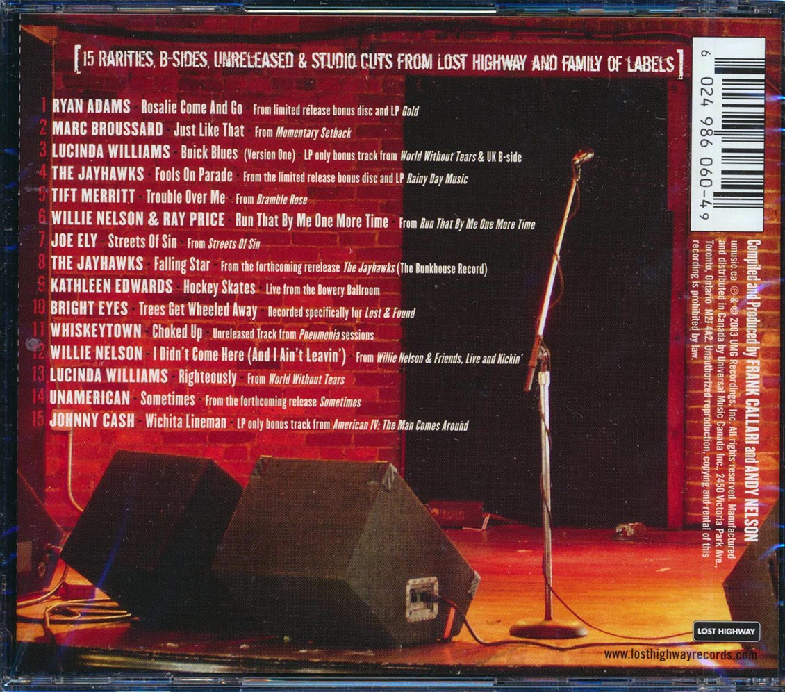 Ryan Adams, Marc Broussard, Lucinda Williams, The Jayhawks, Etc. - Lost & Found Volume 1