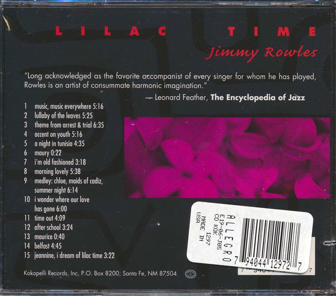Jimmy Rowles - Lilac Time (marked/ltd stock)