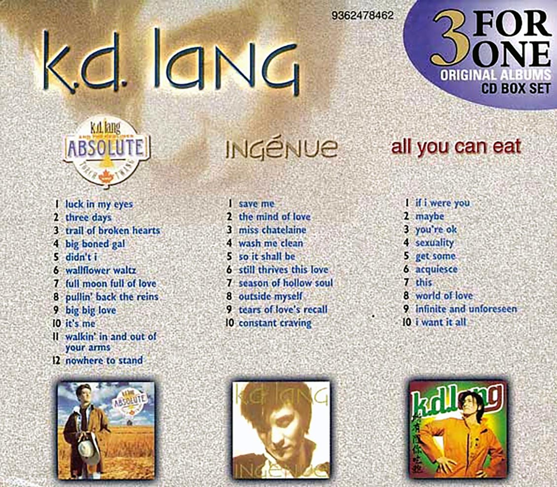 KD Lang - Absolute Torch & Twang + Ingenue + All You Can Eat (32 tracks) (32xCD)