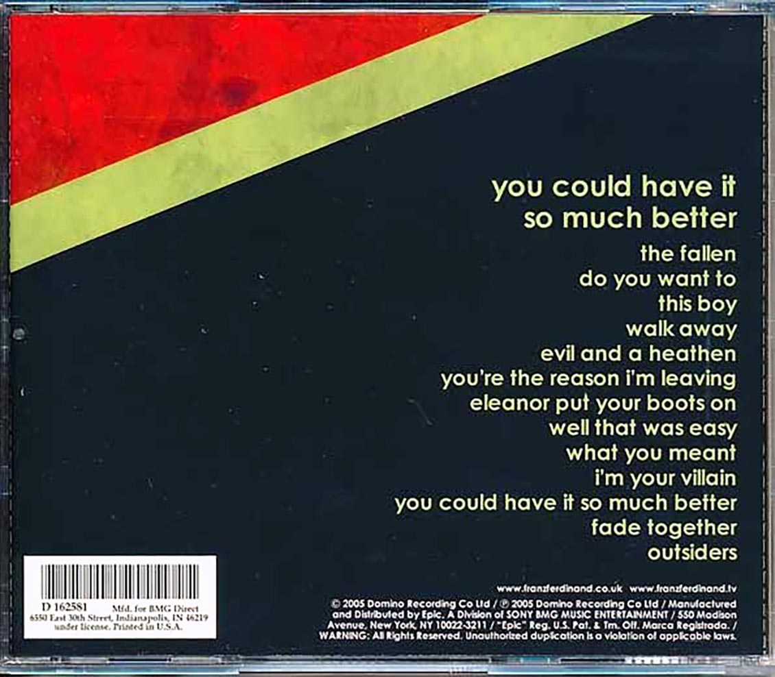 Franz Ferdinand - You Could Have It So Much Better (incl. large booklet)