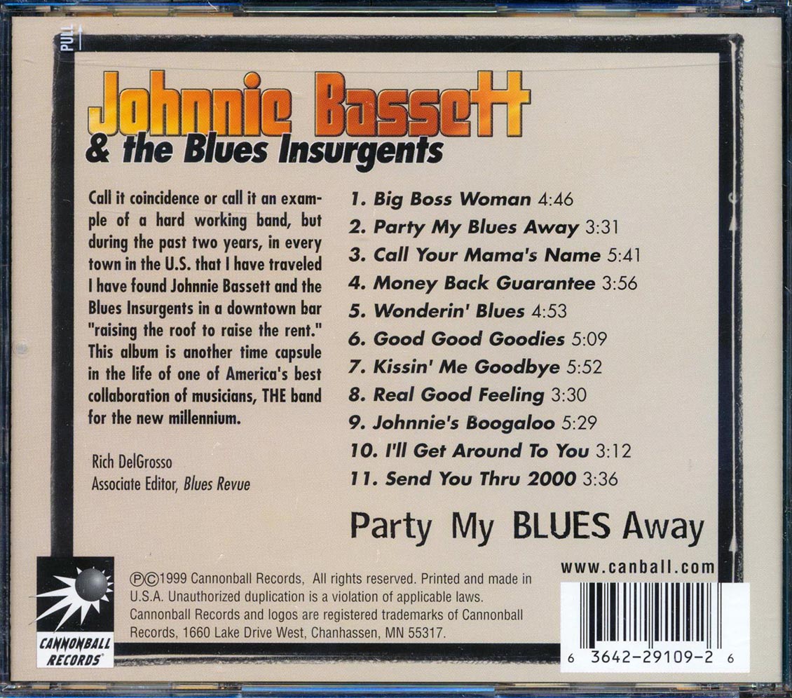 Johnnie Bassett & The Blues Insurgents - Party My Blues Away
