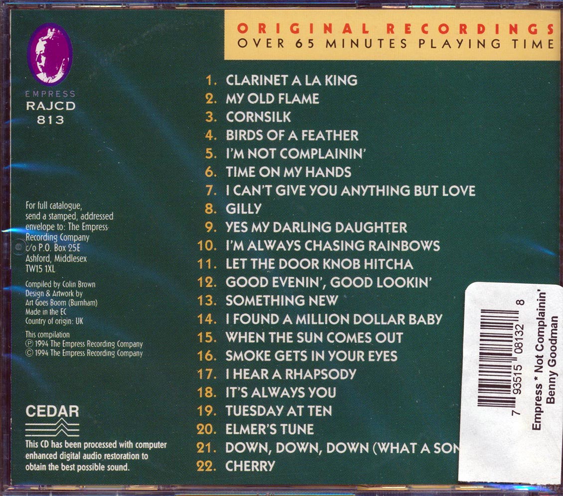 Benny Goodman - I'm Not Complainin' (22 tracks)