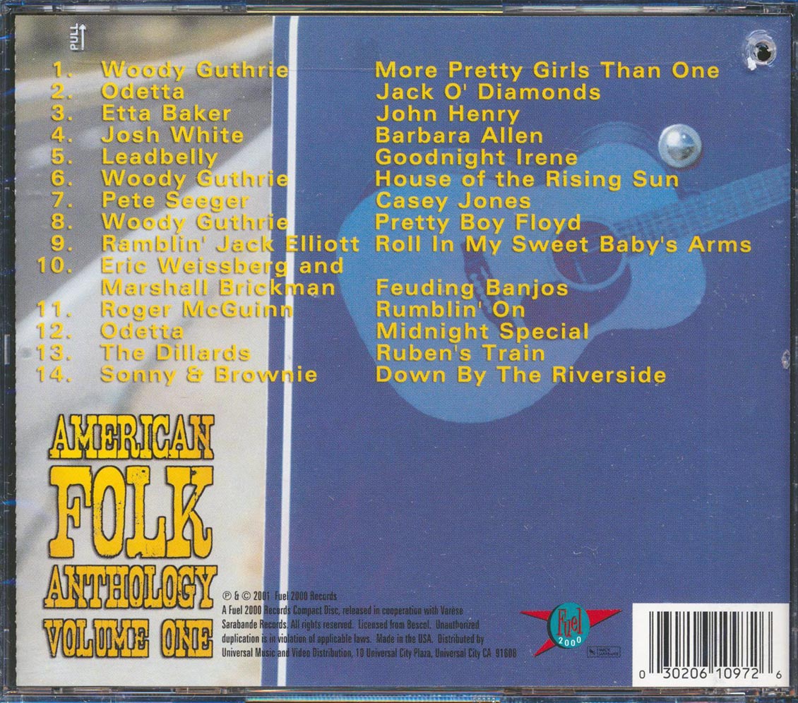 Woody Guthrie, Odetta, Ramblin' Jack Elliott, Leadbelly, Pete Seeger, Etc. - American Folk Anthology Volume 1 (incl. large booklet) (marked/ltd stock) (remastered)