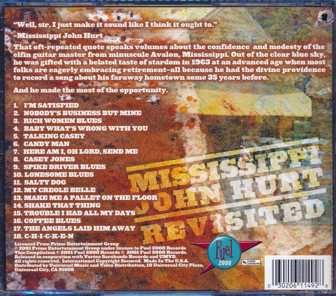 Mississippi John Hurt - Mississippi John Hurt Revisited (20 tracks) (marked/ltd stock) (remastered)