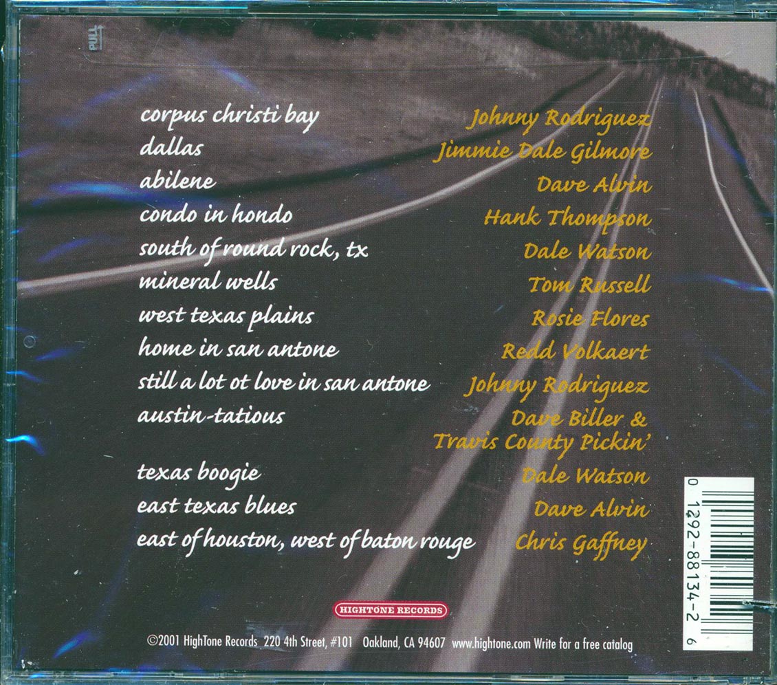 Johnny Rodriguez, Dave Alvin, Hank Thompson, Dale Watson, Etc. - Texas Boogie: A Collection Of Texas Songs (marked/ltd stock)