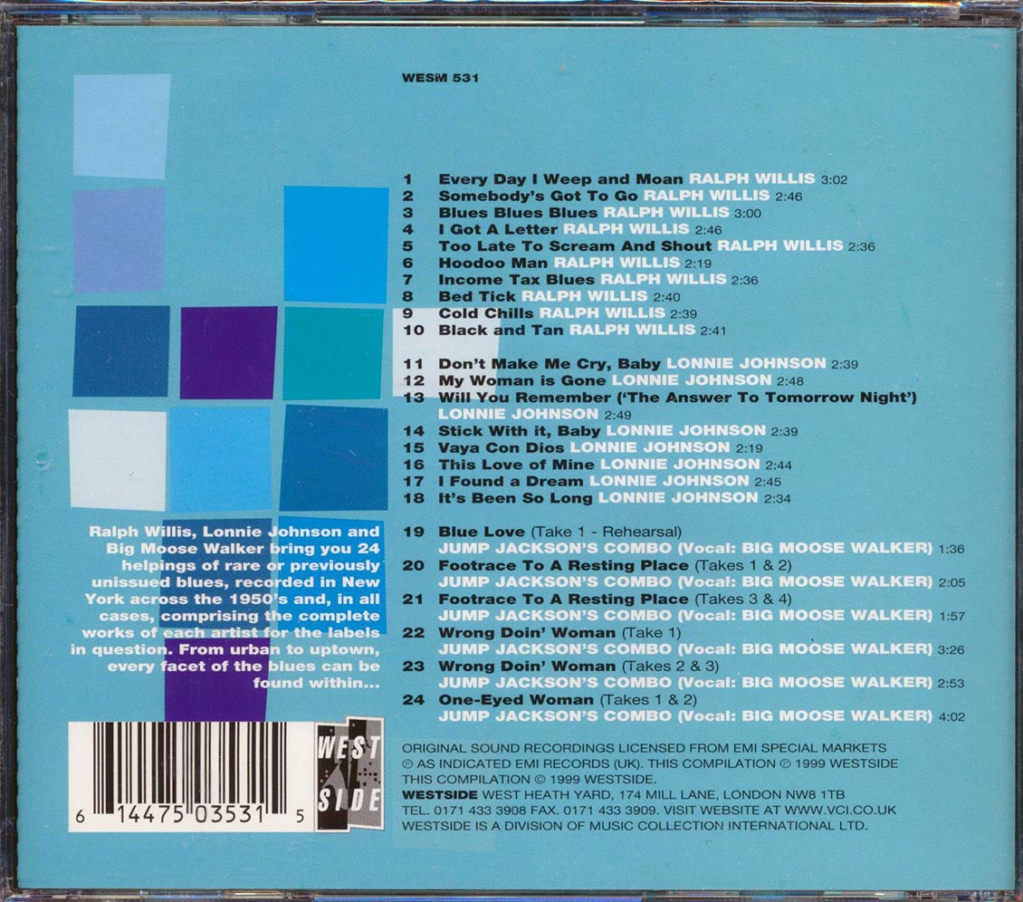 Ralph Willis, Lonnie Johnson, Big Moose Walker, Jump Jackson - Blues Complete (24 tracks)