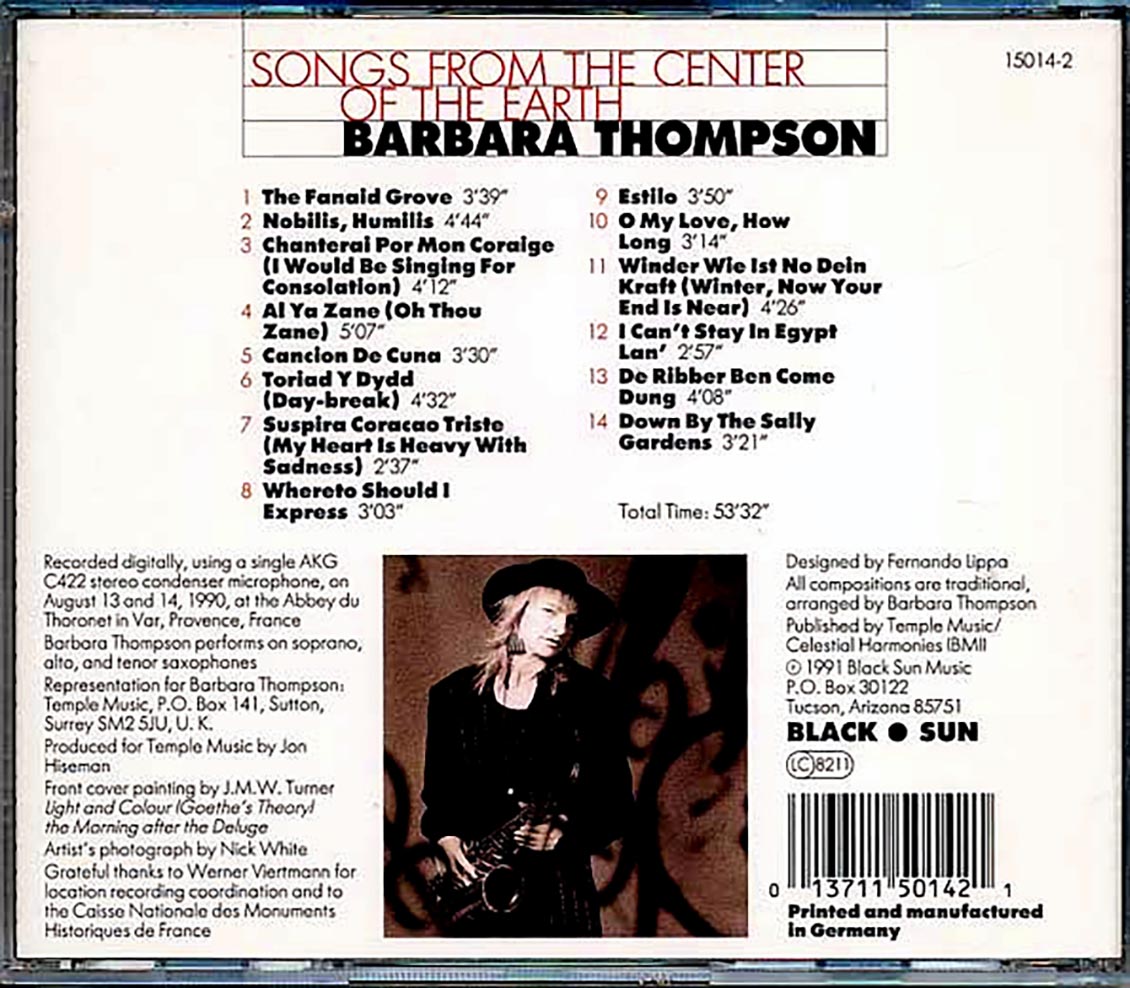 Barbara Thompson - Songs From The Center Of The Earth (incl. large booklet)