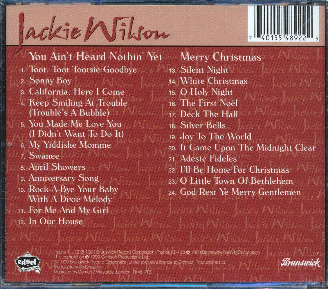 Jackie Wilson - You Ain't Heard Nothin' Yet + Merry Christmas From Jackie Wilson (incl. large booklet)