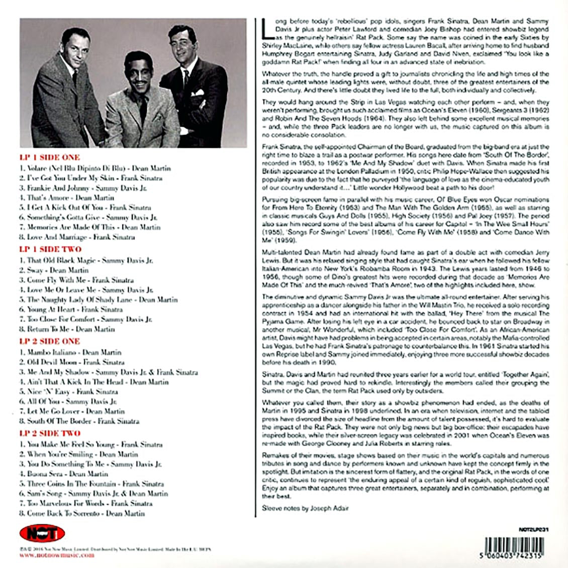 Dean Martin, Frank Sinatra, Sammy Davis Jr. - The Very Best Of The Rat Pack (2xLP) (180g) (colored vinyl)