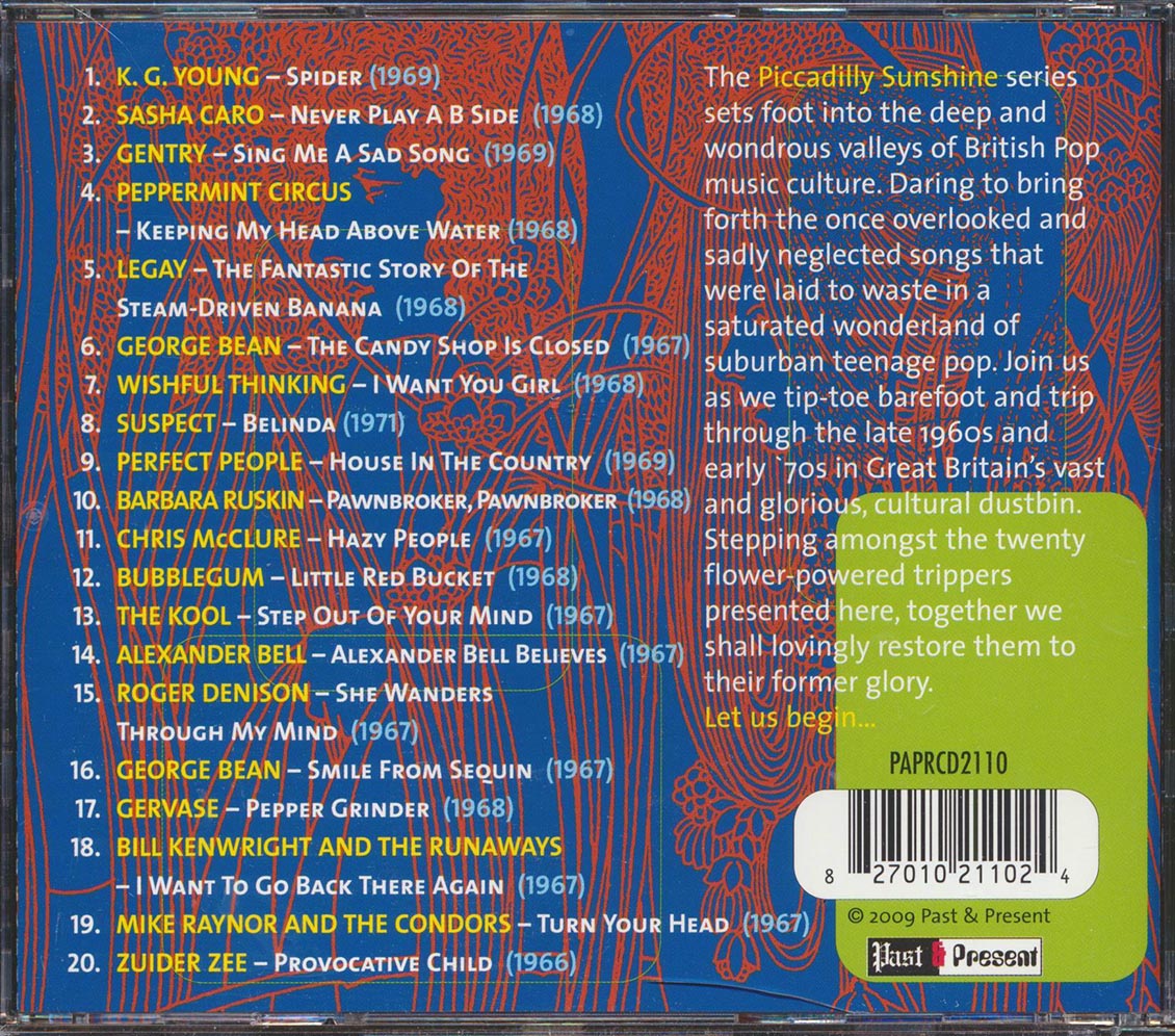Bubblegum, The Kool, Wishful Thinking, Peppermint Circus, Etc. - Piccadilly Sunshine Part 2: British Pop Psych And Other Flavours 1966-1971