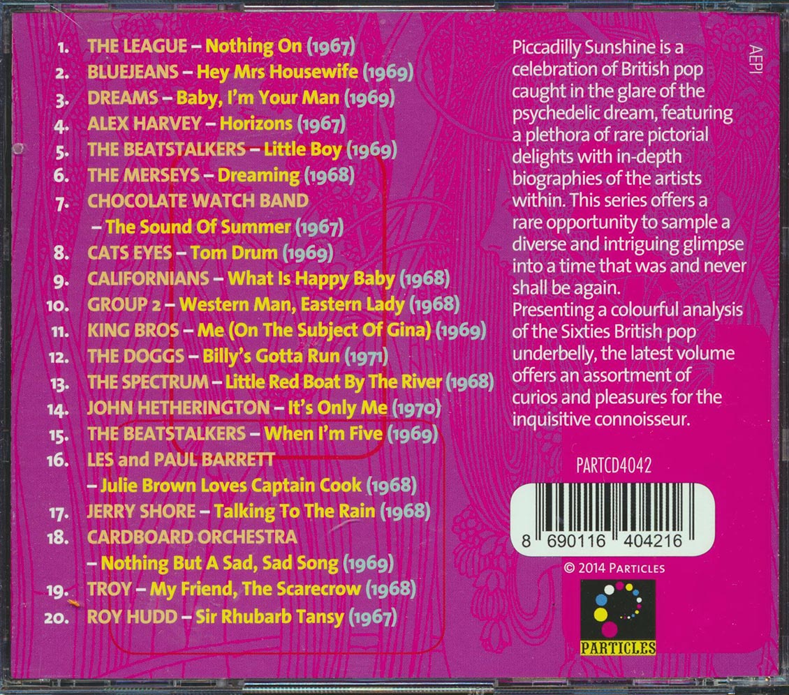 Bluejeans, Cats Eyes, The Doggs, The Beatstalkers, Cardboard Orchestra, Etc. - Piccadilly Sunshine Part 19: British Pop Psych And Other Flavours 1967-1971