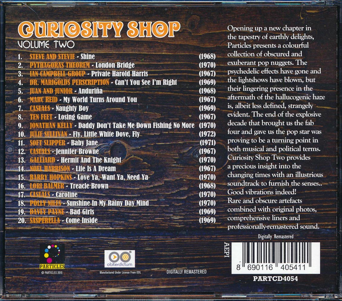 Casuals, Polly Niles, Soft Slipper, Ten Feet - Curiousity Shop Volume 2: A Rare Collection Of Aural Antiquities And Objects D'art From The British Isles 1967-1972