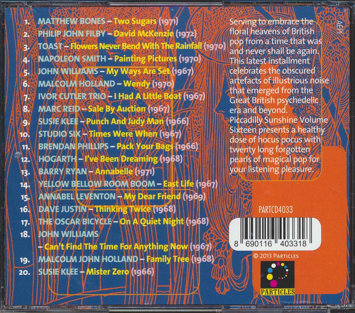 Toast, Studio Six, Yellow Bellow Room Boom, The Oscar Bicycle, Etc. - Piccadilly Sunshine Part 16: British Pop Psych And Other Flavours 1966-1972